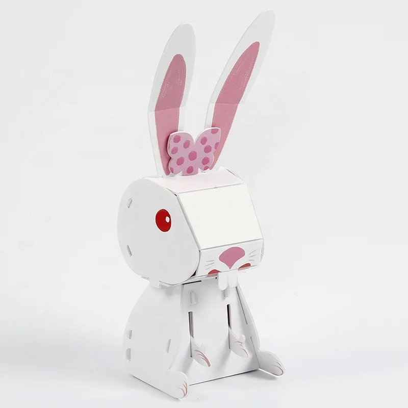 KT board Custom DIY paper puzzle 3d paper puzzle mini puzzle rabbit design