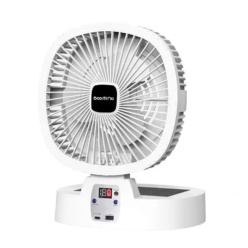 Operation Metal Grill 12 Inches 3 Blades Rechargeable Home Solar Fans Rechargeable Electric Fan