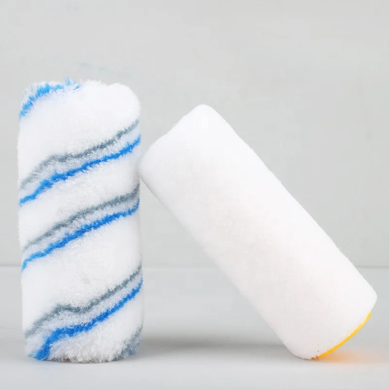 High Quality White 4 6 7 9 Inch Paint Rollers With Plastic Handle Elegant Wall Design Brush