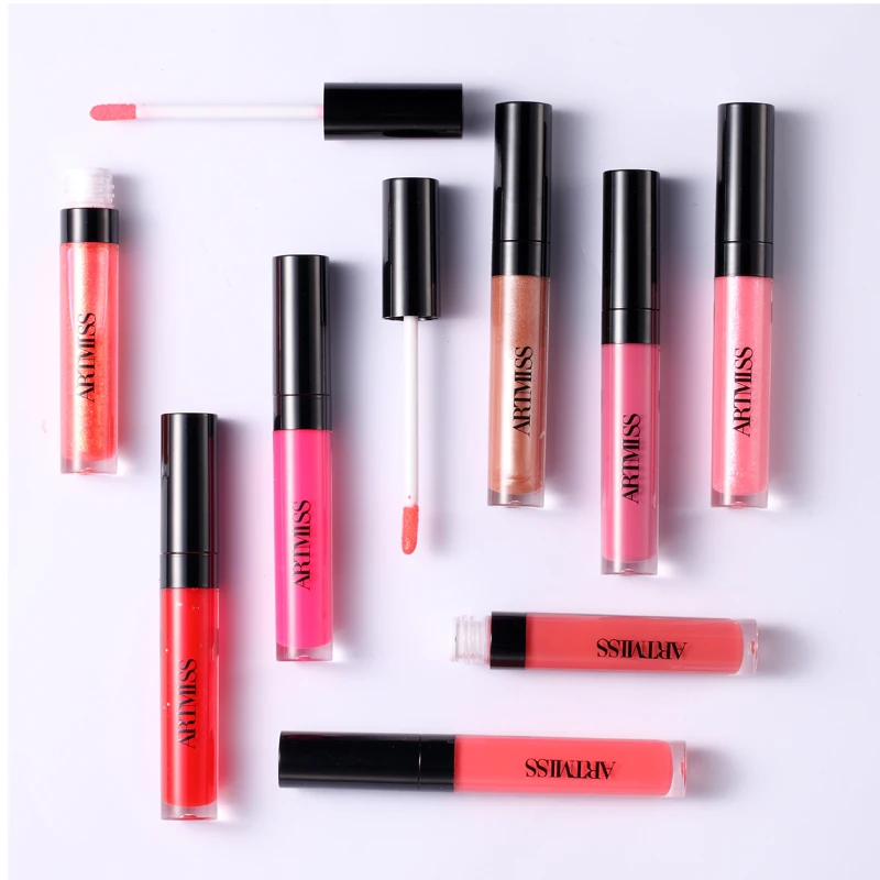 wholesale makeup cosmetic vegan glitter clear nude plumping pigment custom vendors base private label liquid lipstick lip gloss