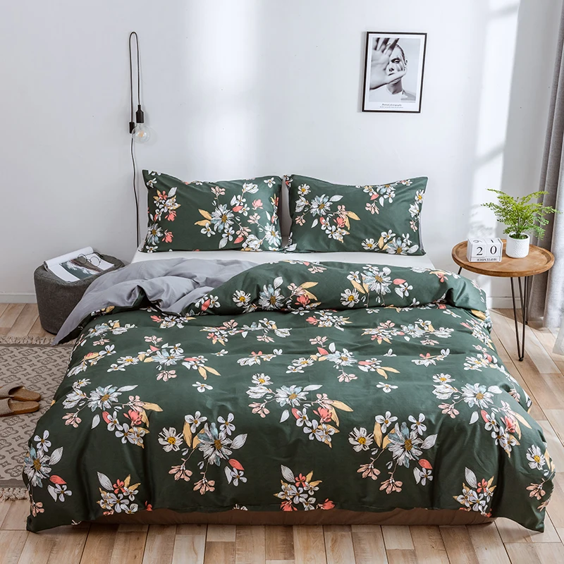 
Printed Duvet Cover Bed Sets Sabanas Para Camas Luxury Bedding Set 3 d Modern Designer Brand King Size Korean Bedding Set Cotton 