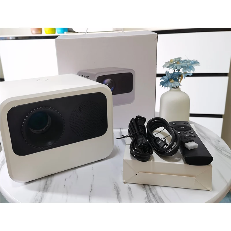 4K Android 9.0 Projector 5G WiFi 2+32G RAM ROM Native 1080P 9800 Lumens  Full HD LED LCD Home Theater Projector Beamer