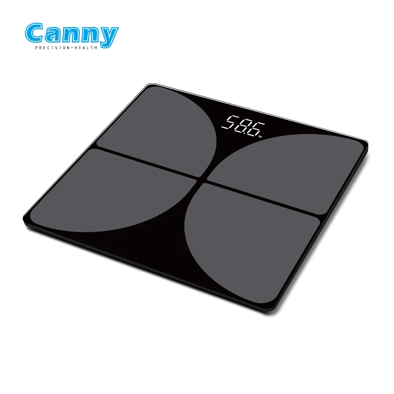 
Canny Hot selling Toughened glass ABS Plastic Digital Body Weight Bathroom Scale 