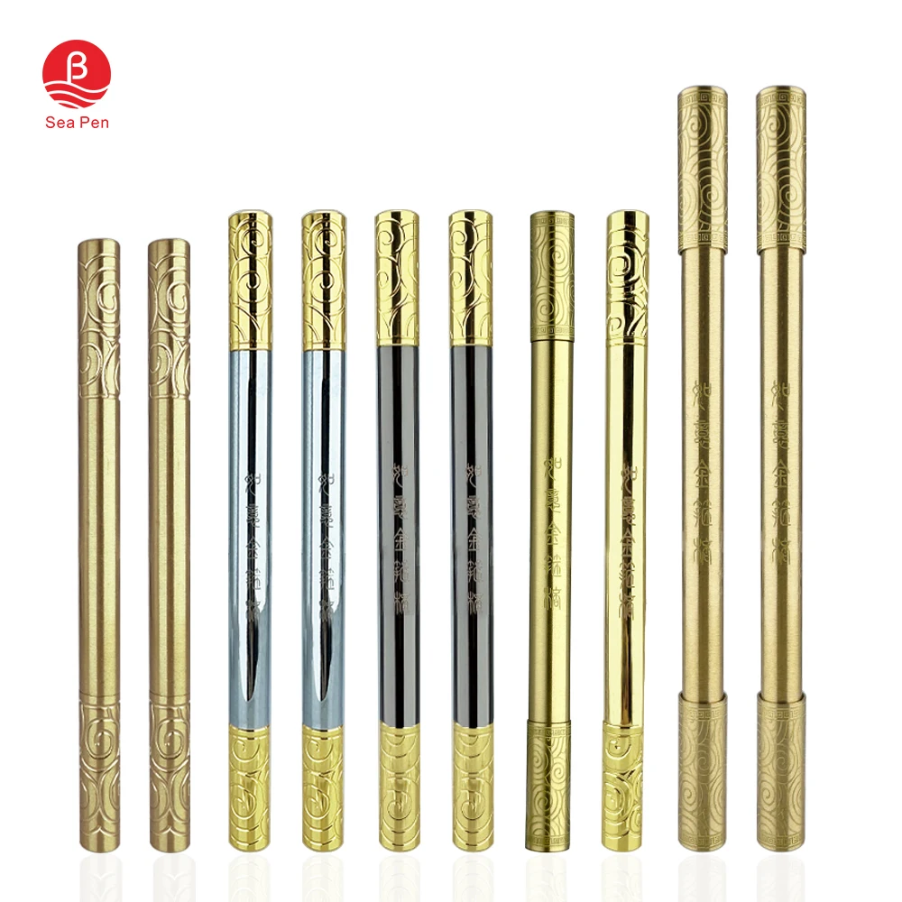 SEAPEN Hot-sale Creative Chinese Style Golden Cudgel Metal Roller Pen for Business Gift Can Customized Logo