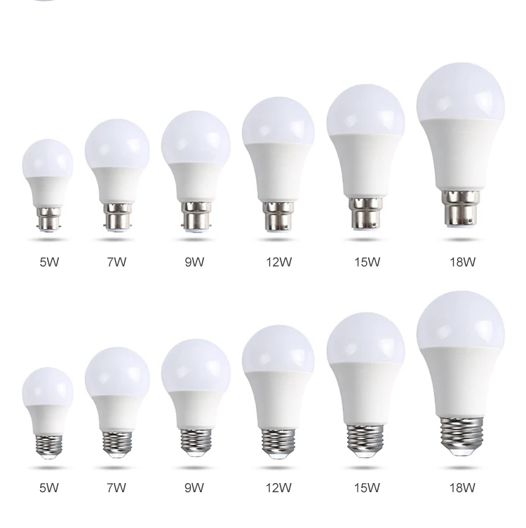 Free samples led bulb raw material 7W 9W 12W 15W 18W 21W 24W A60 skd/ckd led bulb for home