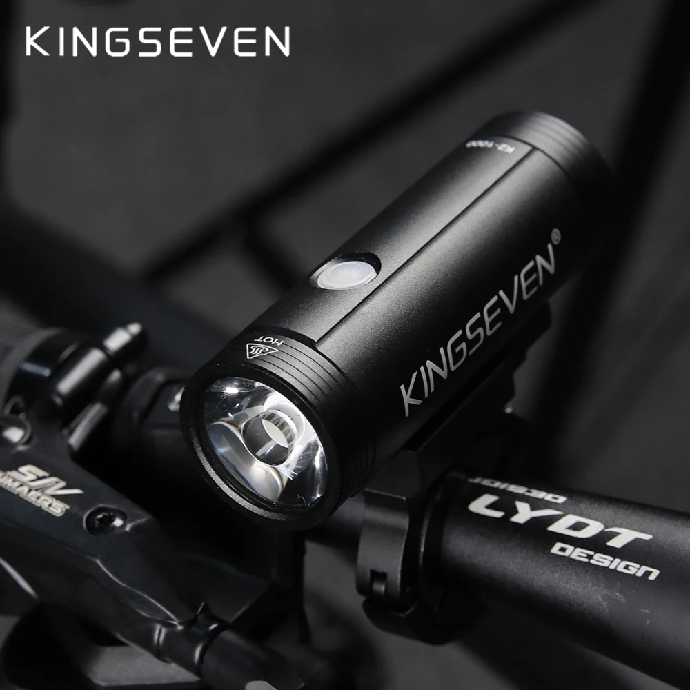 Фонарь для велосипеда KINGSEVEN ультралегкий передний светодиодный с защитой от дождя зарядка через USB