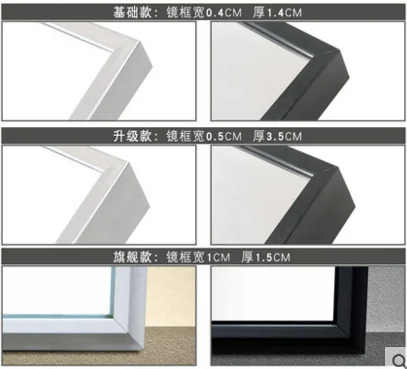Classic Modern Eye-catching Antique Favourable Price Square Stainless Steel Frame Mirror Frame