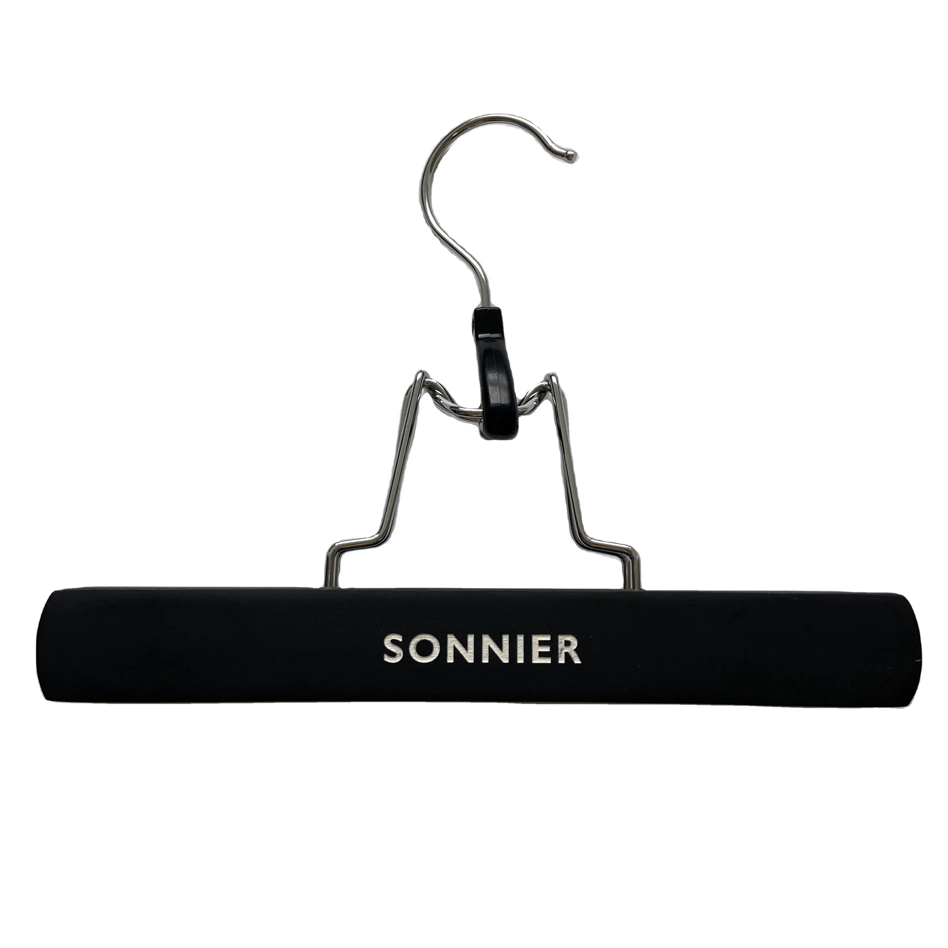 Multi use manufacturer wooden trouser clamp hanger hair extension hangers customized hangers for wig storage bag