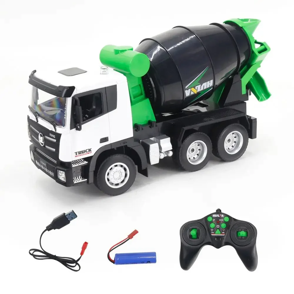 HUINA 1557 9 Channels  RC Truck Tractor Tanker Remote Controlled Excavator Trailer Crane Electric Cars Heavy Duty Toys For Kids