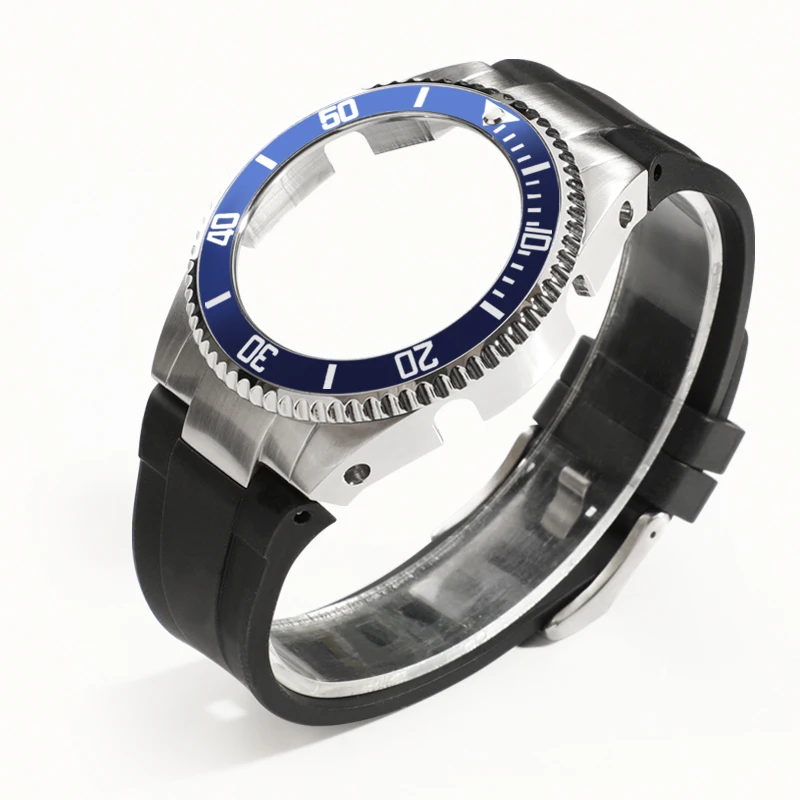 Drop shipping Stainless Steel Ro-lex metal case with silicone replacement band strap modification kit for Casio G Shoc-k GA-2100