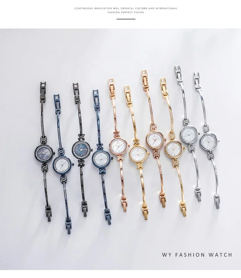 Raymons WY-022 most buyer cheap price 3ATM waterproof ladies slim stainless steel strap bracelet wrist watch women with diamond