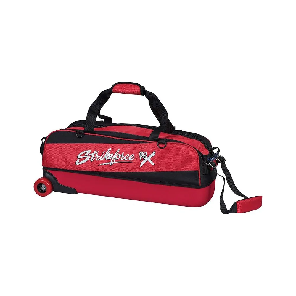 Free Sample 3 Ball Bowling Bag With Wheels & Retractable Handle