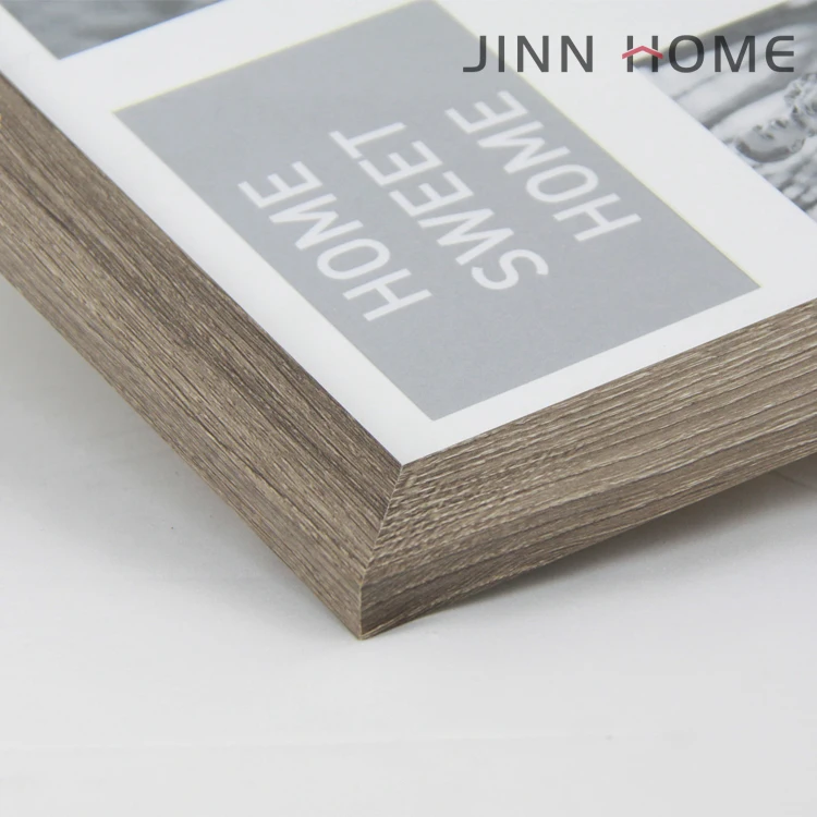 Jinn Home Square Rustic Photo Frame Wood Picture frames Matted 4pcs Image Collection