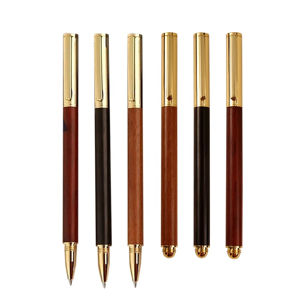Handmade DIY Wooden Crafts pens Wood Brass Pen Metal Luxury Business Custom Logo Gift Ballpoint Pen