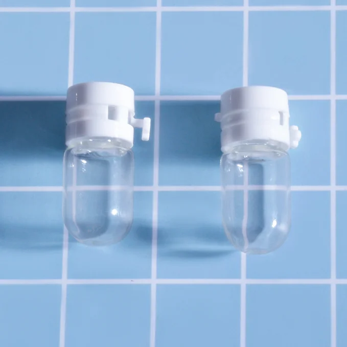 
New Design 1.5ml 2ml 3ml 5ml glass lamp bottle mini serum sample bottles cosmetic test container sealed with easy-pulling lid 