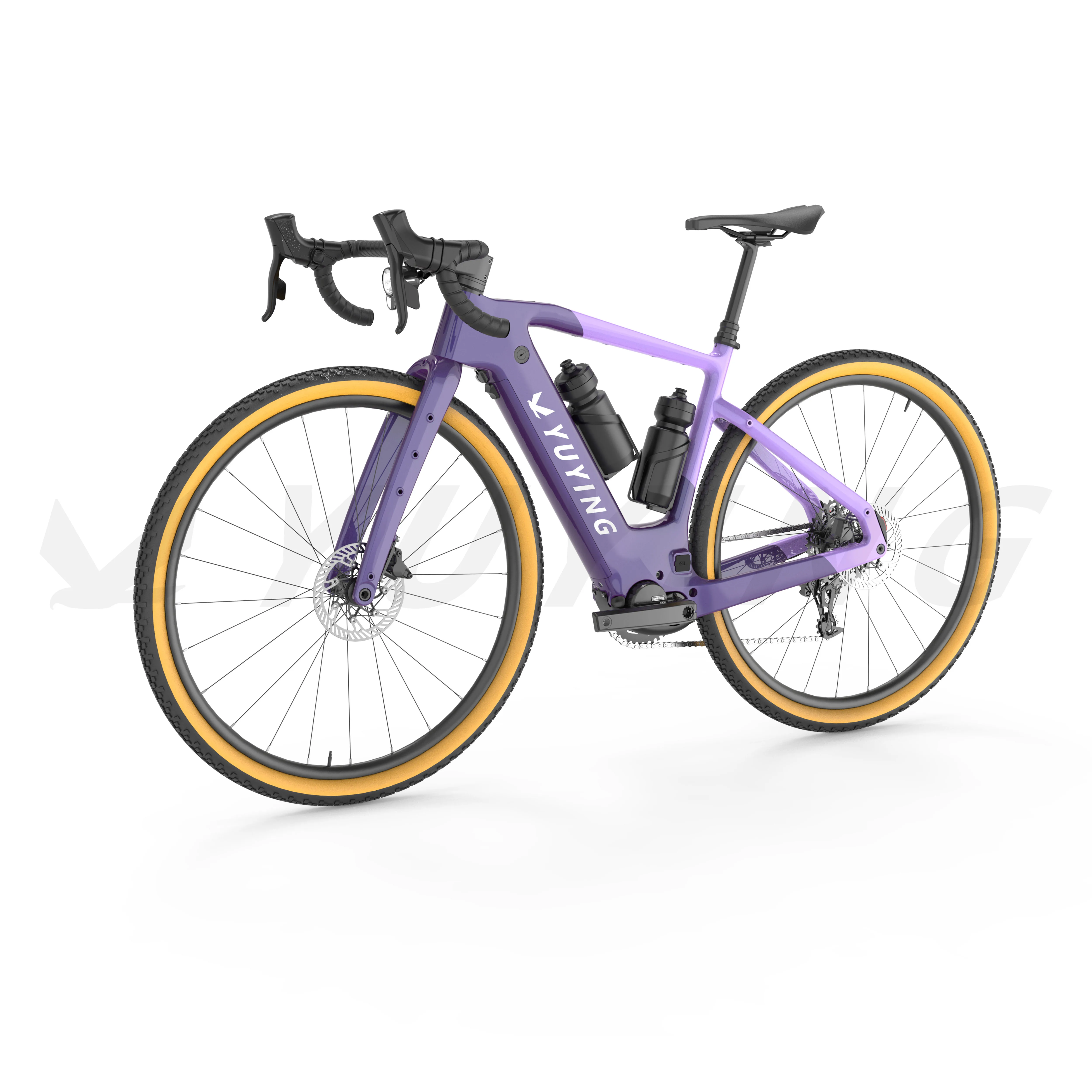 Egravel carbon frame Electric-Assist 12speed udh 36V 250W MID drive gravel ebike eu light