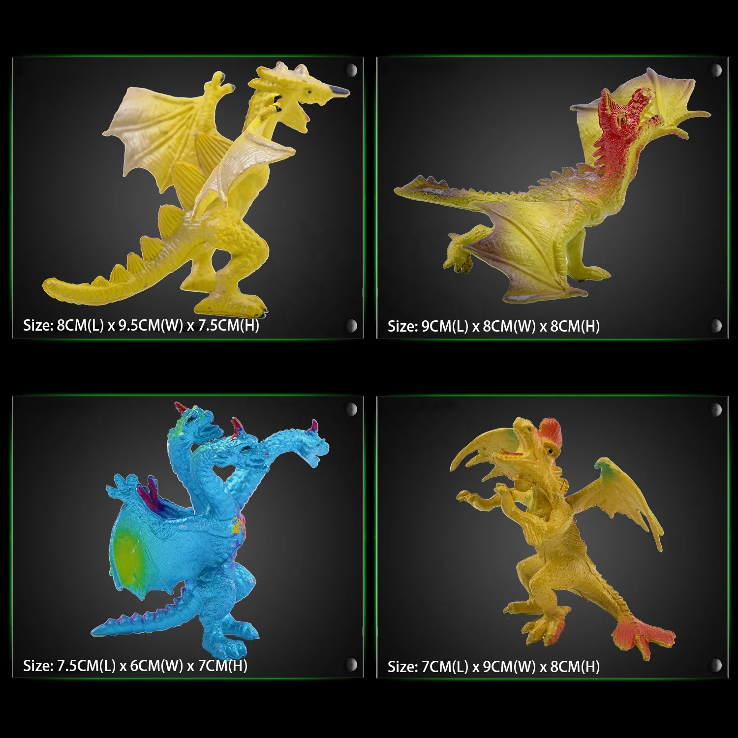 Hot Sale Realistic Dragon Figures 12 Piece Kids Vinyl Plastic Dragon Toys