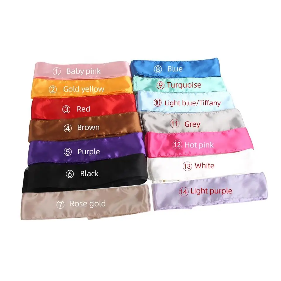 Wholesale Custom Logo Hairband Silk Hair Wrap Satin Head Wrap Extension Wigs Frontal Silk Edge Wraps
