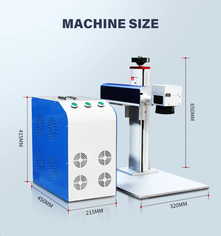 CE Split Desktop Laser Marking Machine For Metal Plastic Fiber Laser Marking Machine Price