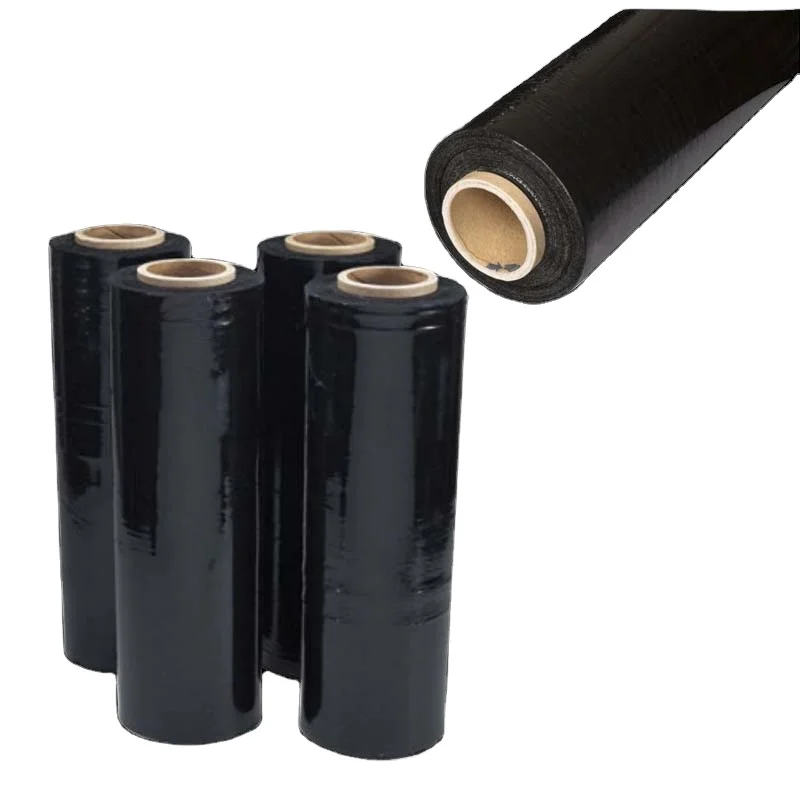 70ga black roll lldpe pallet wrapping stretch film color