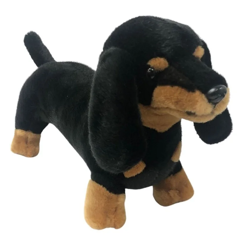 2023 Wholesale puppy animal stuffed plush realistic sausage dog soft toy