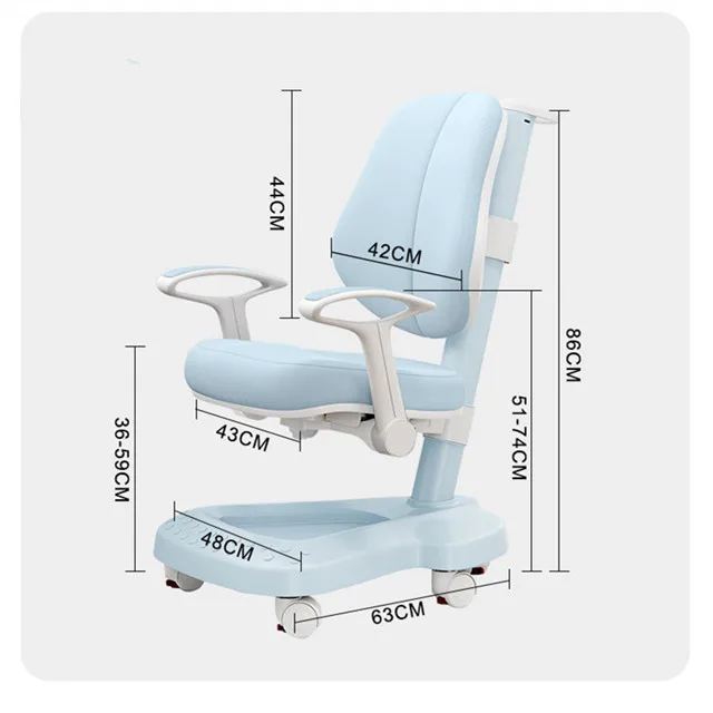 3-18 Year Old Kids Study Chair for Kids Furniture And Ergonomic Height Adjustable Learning Chair For Student
