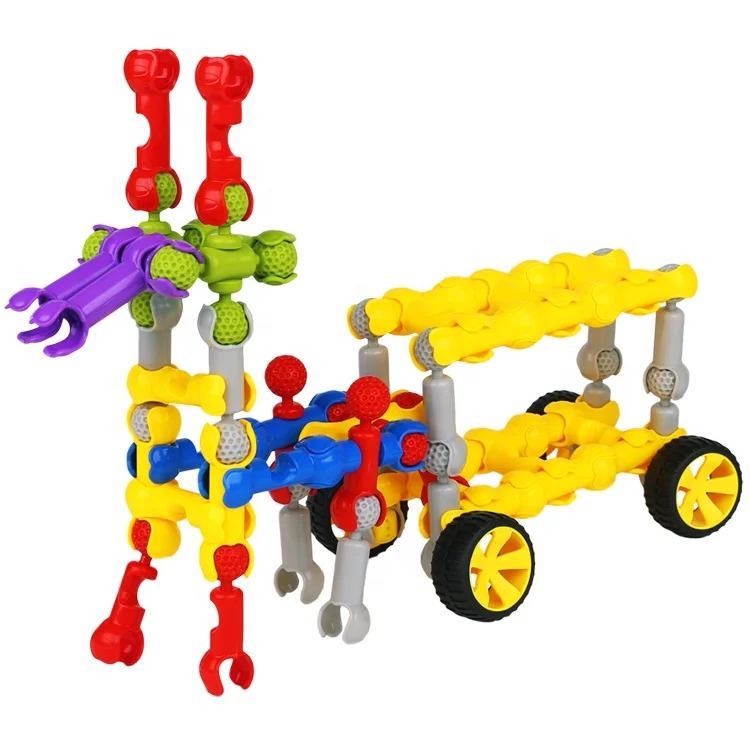 Hot selling kids diy building blocks toys puzzle changeable toys set