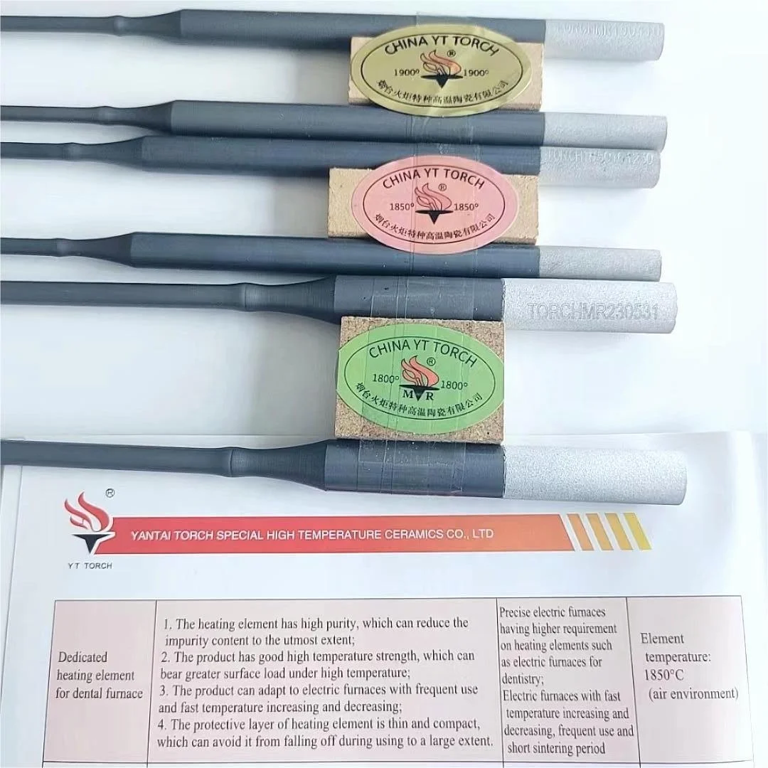 YT TORCH    Multi function Factory  high quality  TC1900  molybdenum  Silicon  mosi2  heater for zirconia  sintering