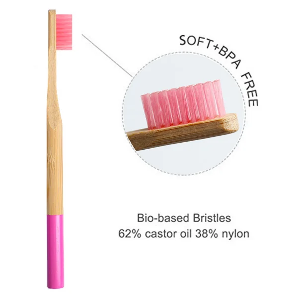 Wood Bamboo Toothbrush Travel Wooden Tooth Brush Bamboo Handle Toothbrush Soft Bristles Brush For Kids Oral