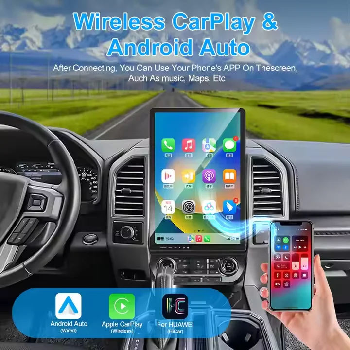 Navihua 16.8 Inch Carplay Android Screen For Ford F150 F250 Raptor 2015-2021 Multimedia Radio Auto Video Player GPS Head Unit