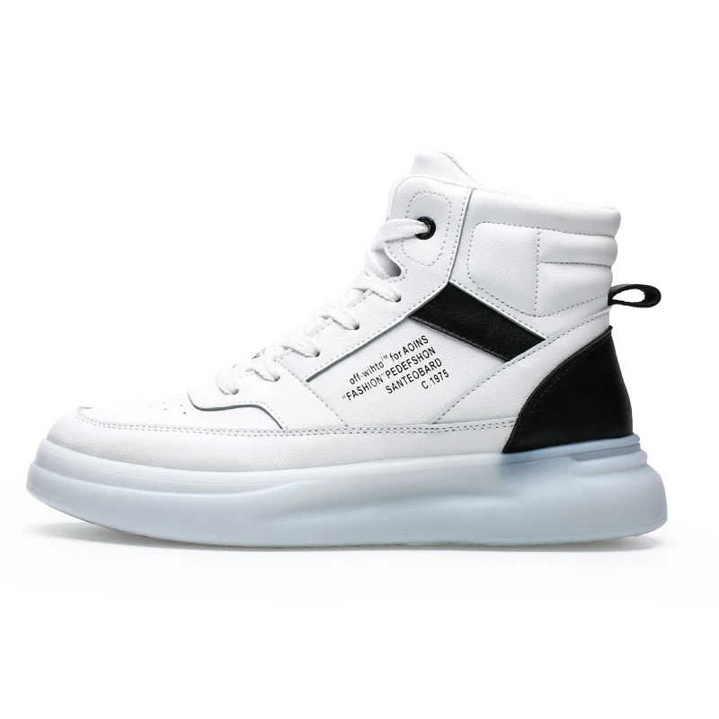 Мужские высокие повседневные трендовые дышащие корейские версии универсальные парусиновые Нескользящие уличные студенческие туфли для стрельбы осень 2019