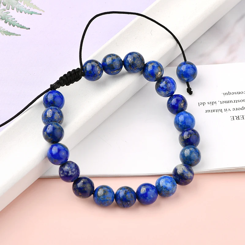 Custom woven bracelets Natural Stone 7 Chakra Energy Gemstone Handmade Bead Woven Friendship Macrame Bracelet