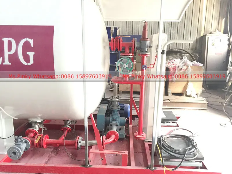 10cbm LPG Cycle Filling Station Mobile LPG Gas Skid Plant 5MT LPG Filling Plant for Home Cooking Gas