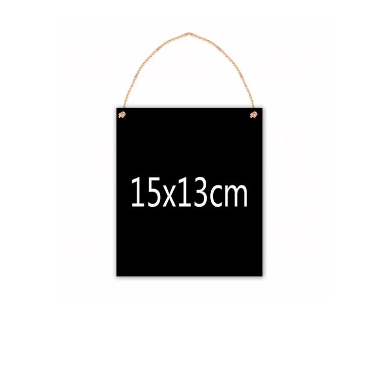 
Creative handmade small density message store decoration wood blackboard pendant welcome house number 