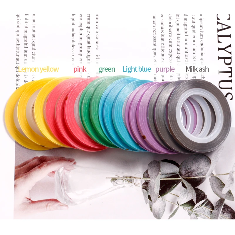 Japanese nail sticker decoration candy color gold and silver line mermaid line jelly magic color laser strip painted line