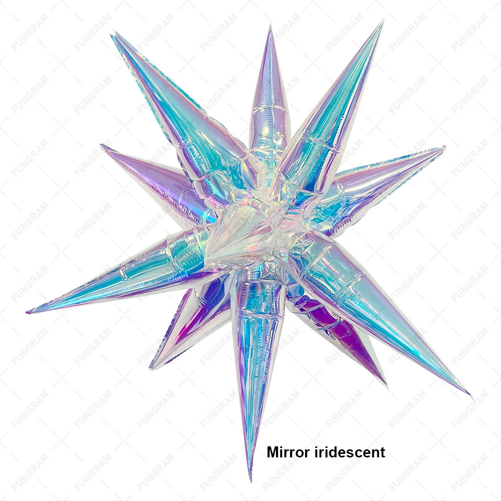 New mirror iridescent candy magic star balloons dream globo starburst balloons party decorations exploding star foil balloons
