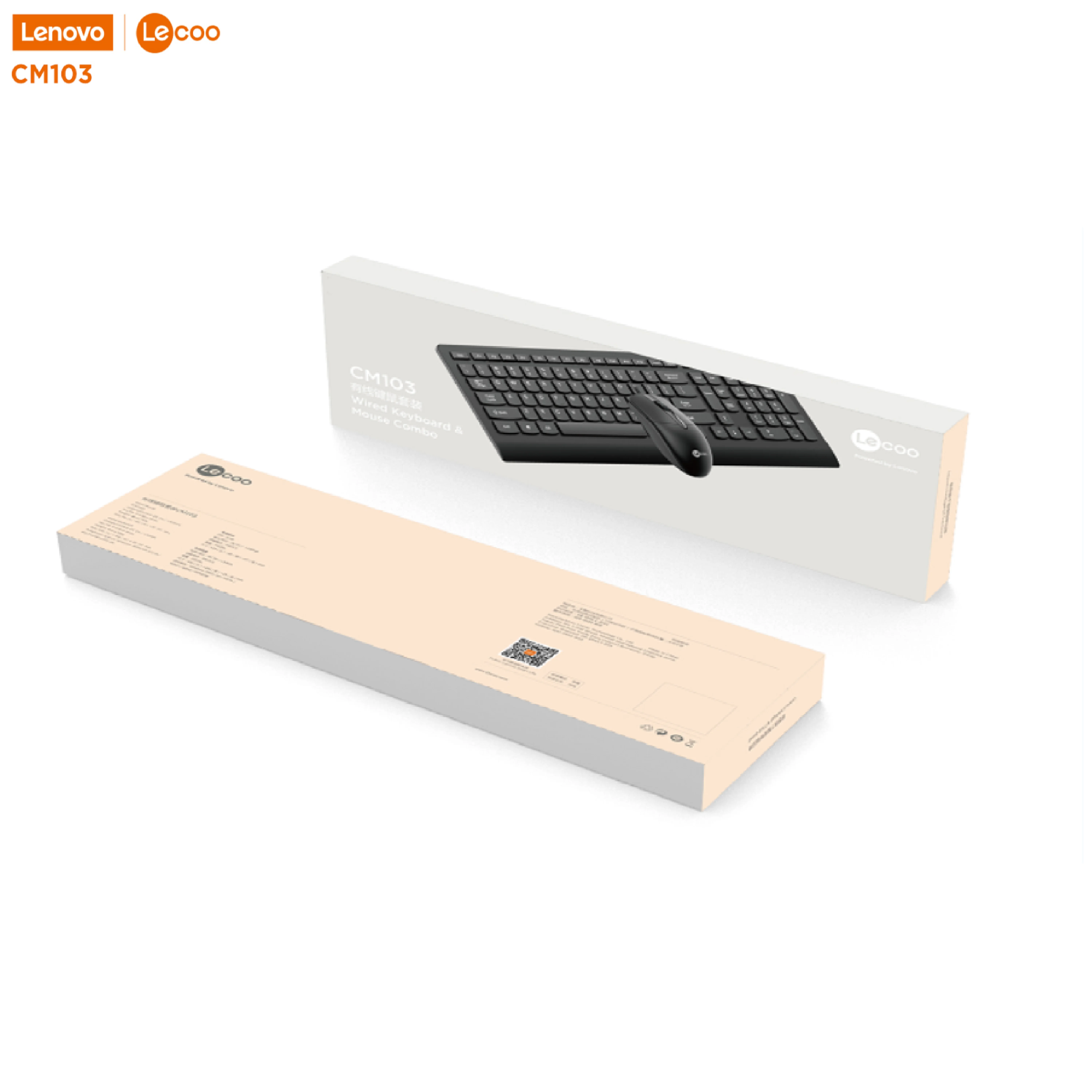 Клавиатура и мышь Lenovo Lecoo CM103 комплект проводная клавиатура Офисная usb набор проводной