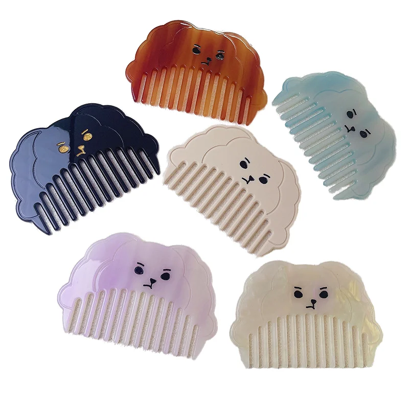 New Design Animal Dog Acetate Hair Combs 10cm Cute High Quality Antistatic Hair Comb For Women
