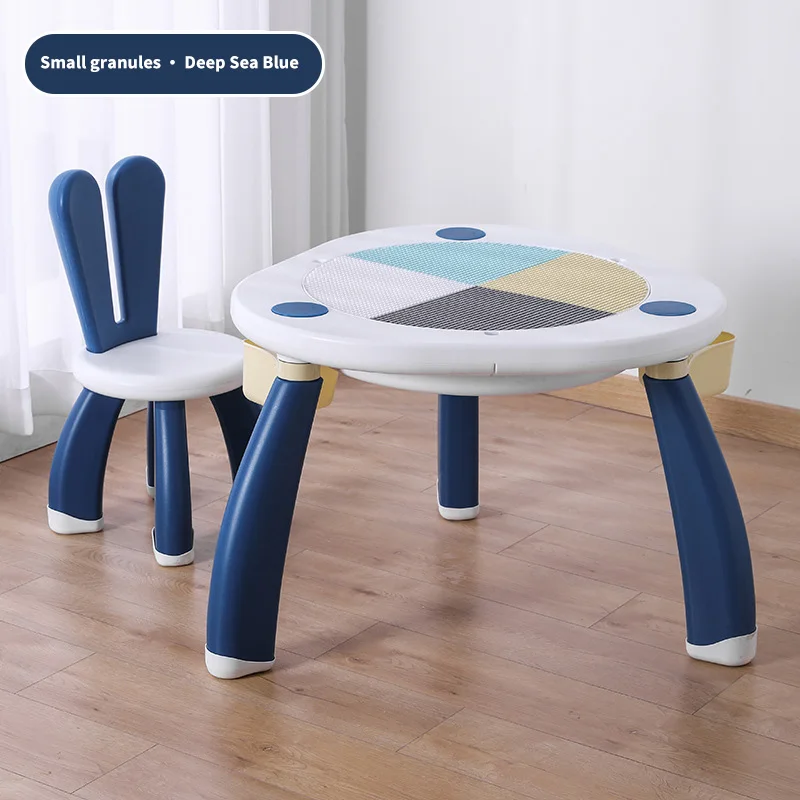 Kindergarten Children Table And Chairs Toy Set Living Room kids Furniture Building Block Board Tablet