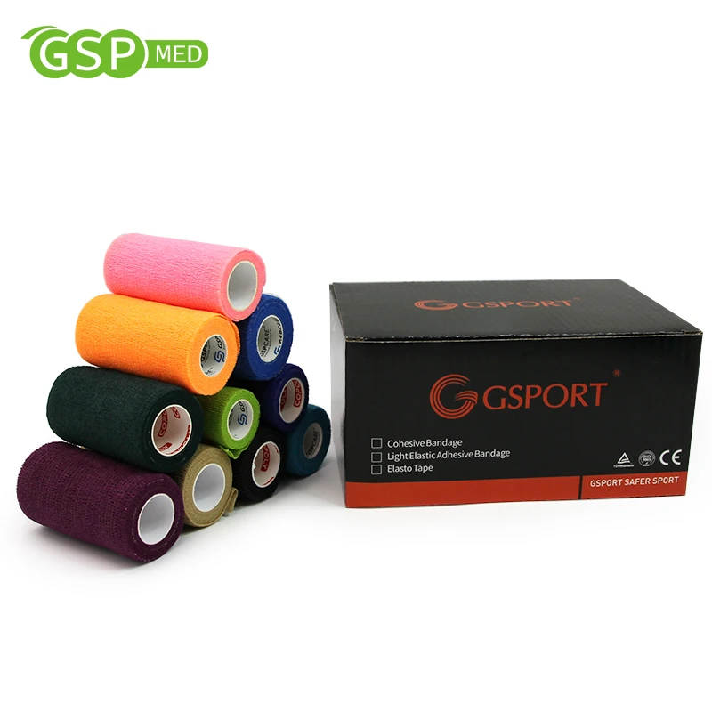 Medical Consumable High Elasticity Colored Elastic Non Woven Self Adhesive Bandage Latex Free 2 5cm 4 5m Choice Accessories OEM