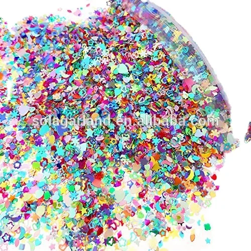 Star Shiny Stickers Flakes 5mm 500h/set Slime Toys Fillers Nail Art Sticker Women Kids Fashionable Sequins for DIY Sequined Toys