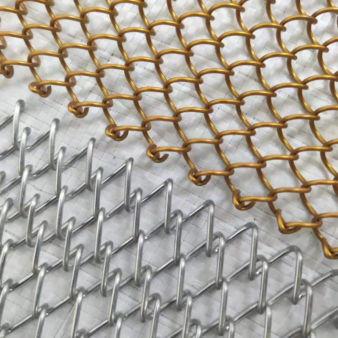 Decorative Metal Curtain Coil  Mesh Panel Wall Metal chain link  curtain