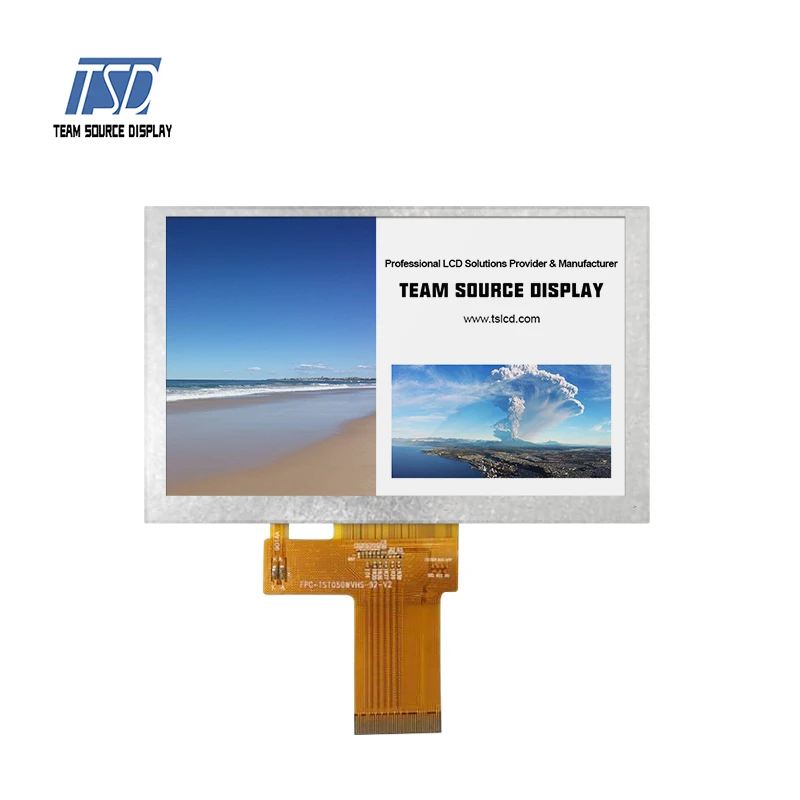 Competitive price TFT-LCD 5 inch display 800*480 and FPC 40 pins lcd screen