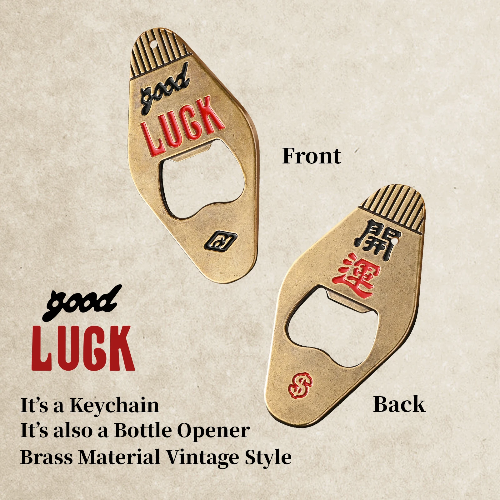 Vintage Hotel Keychain Set Brass Keychain and Bottle Opener Christmas Gift for Car Decor Travelers Christmas Gift Set