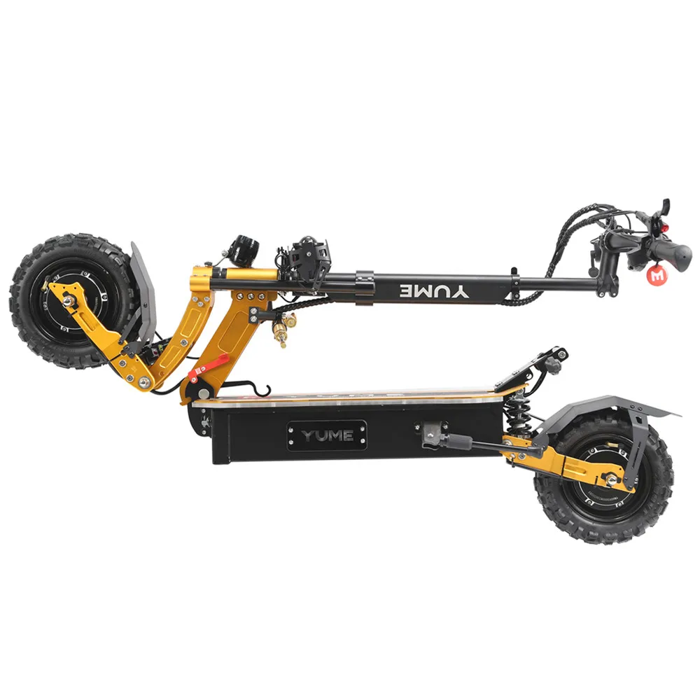 YUME 5000w dual motor electric motorcycle scooter folding oil brake 11 inch fat tire electric folding scooter with dealer price