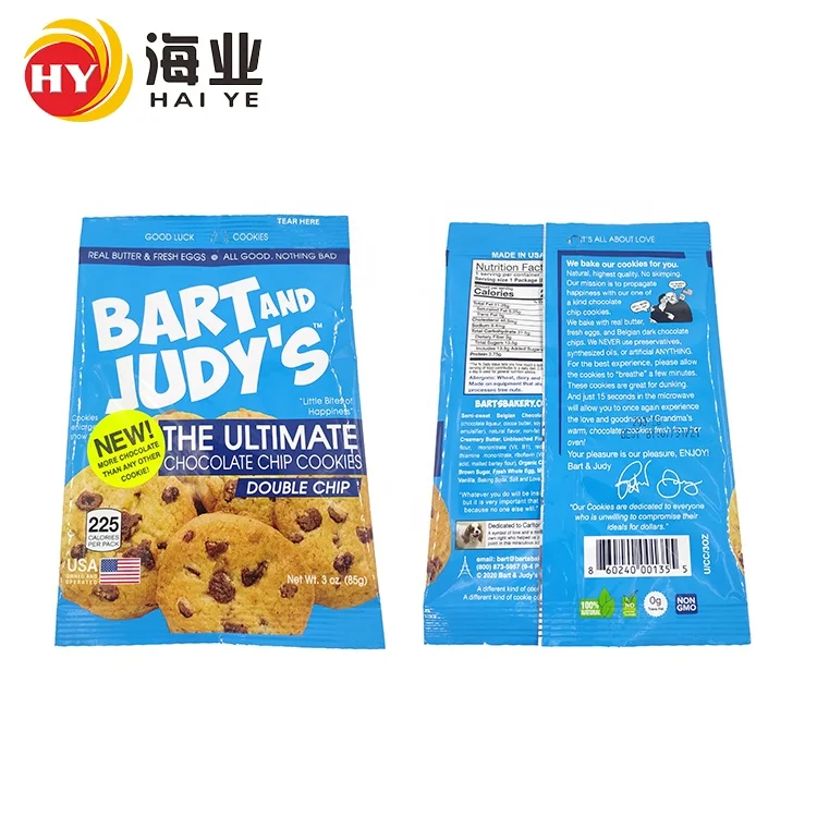 Custom Printing Food Grade Plastic Foil Packaging Film Roll Snack Cookies Biscuit Packaging Film