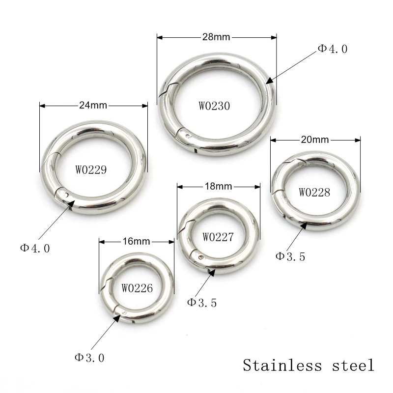 pvd nickel plated stainless steel spring ring clasp round claw spring ring clasp hook machine