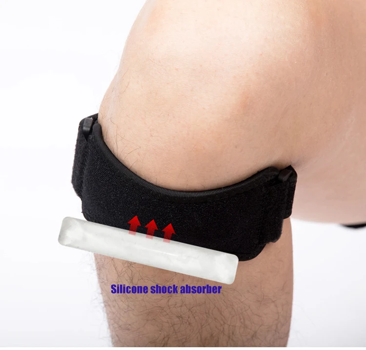 Wholesale Elastic Neoprene Adjustable Knee Support Patella Strap With Silicone Pad