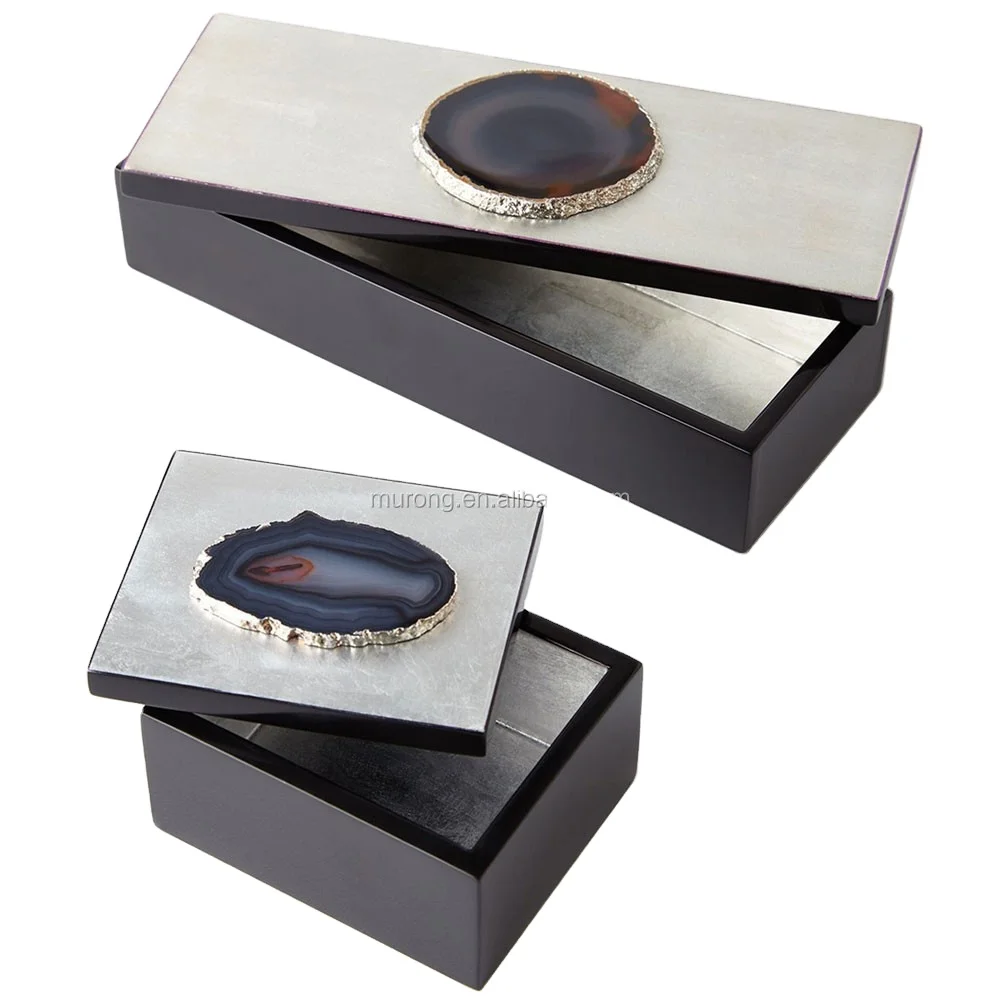 Unique lacquered wood boxes for trinket