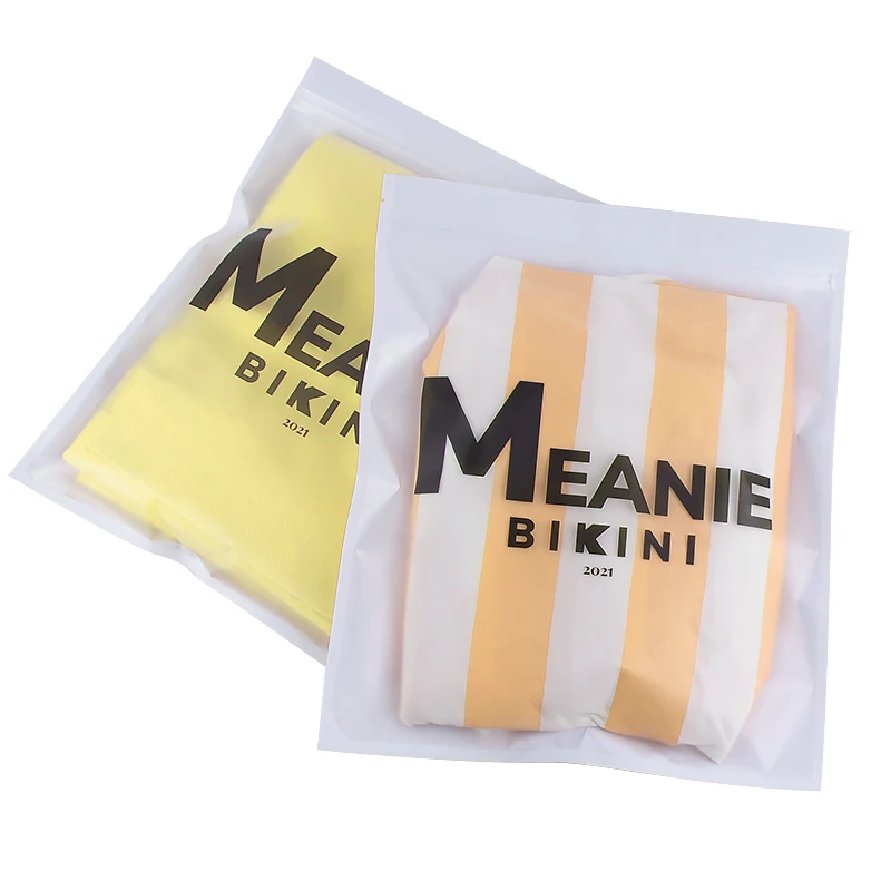 PE Bagsziplock Clothes Packaging Custom Packaging Ldpe Plastik Cosmetic Clear Logo Frosted Zip Ziplock Plastic Bags For Clothing